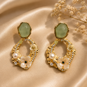 Verdant Bloom Statement Earrings