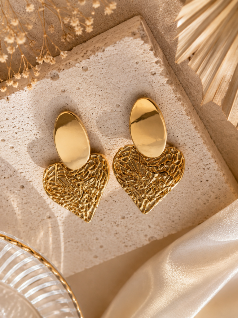 Aurelia Textured Statement Earrings