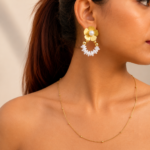 Pearl Blossom Hoop Earrings