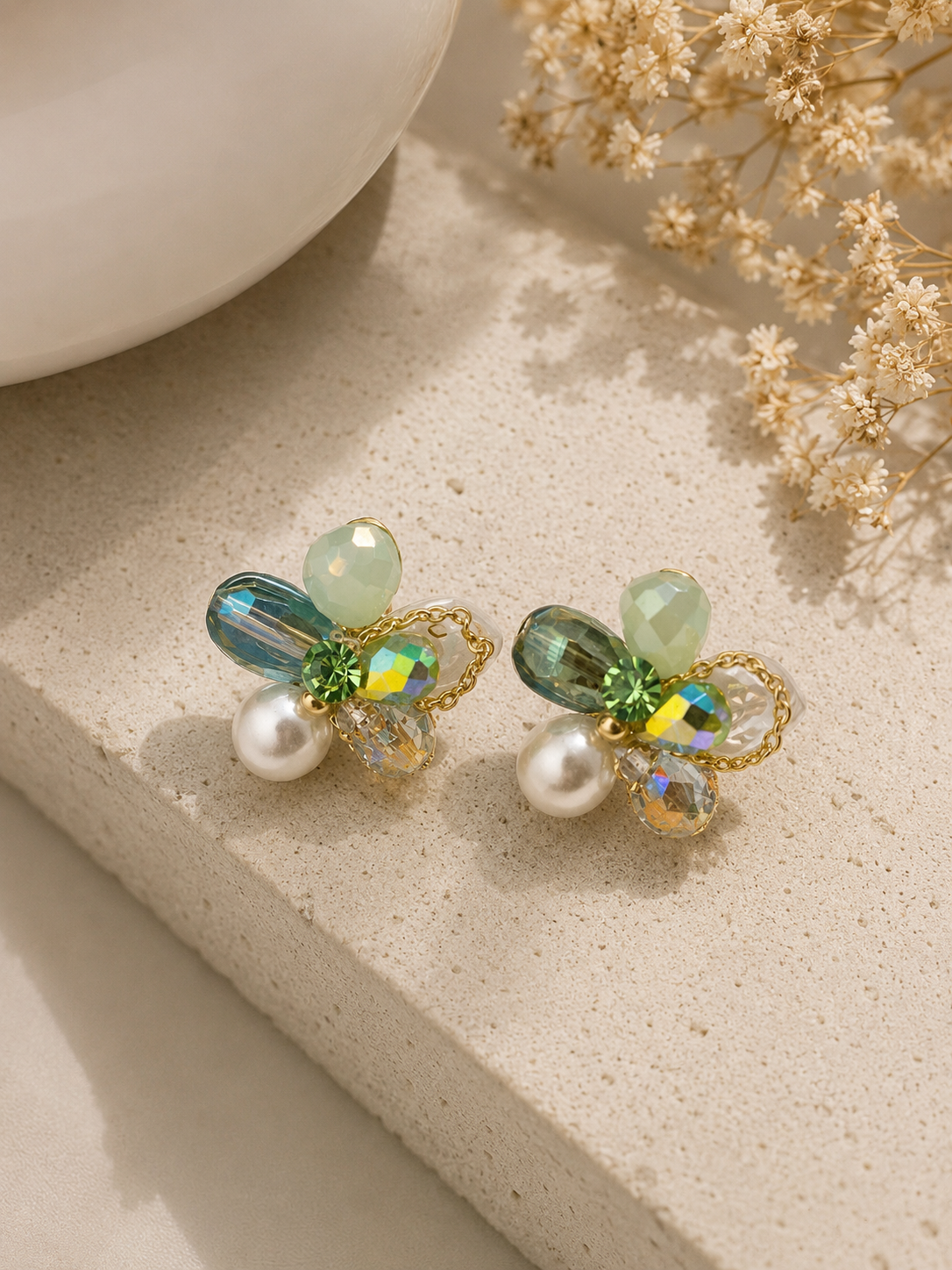 Crystal Garden Stud Earrings
