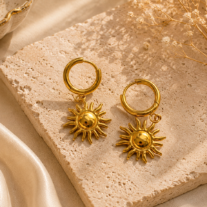 Solaris Sun Hoop Earrings