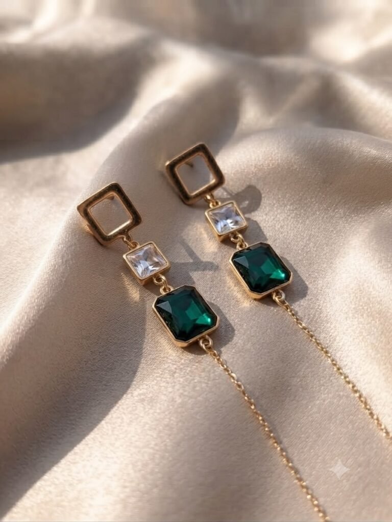 Emerald Grace Drop Earrings